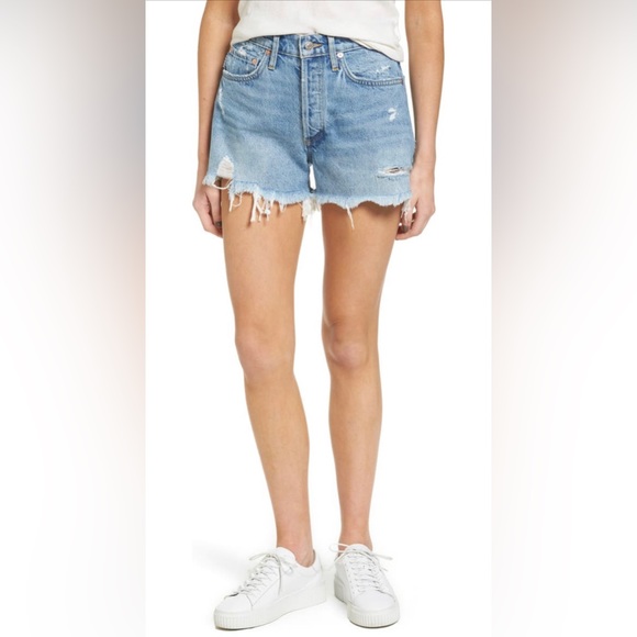 Agolde Parker Cutoff Shorts in Swapmeet - Picture 2 of 8